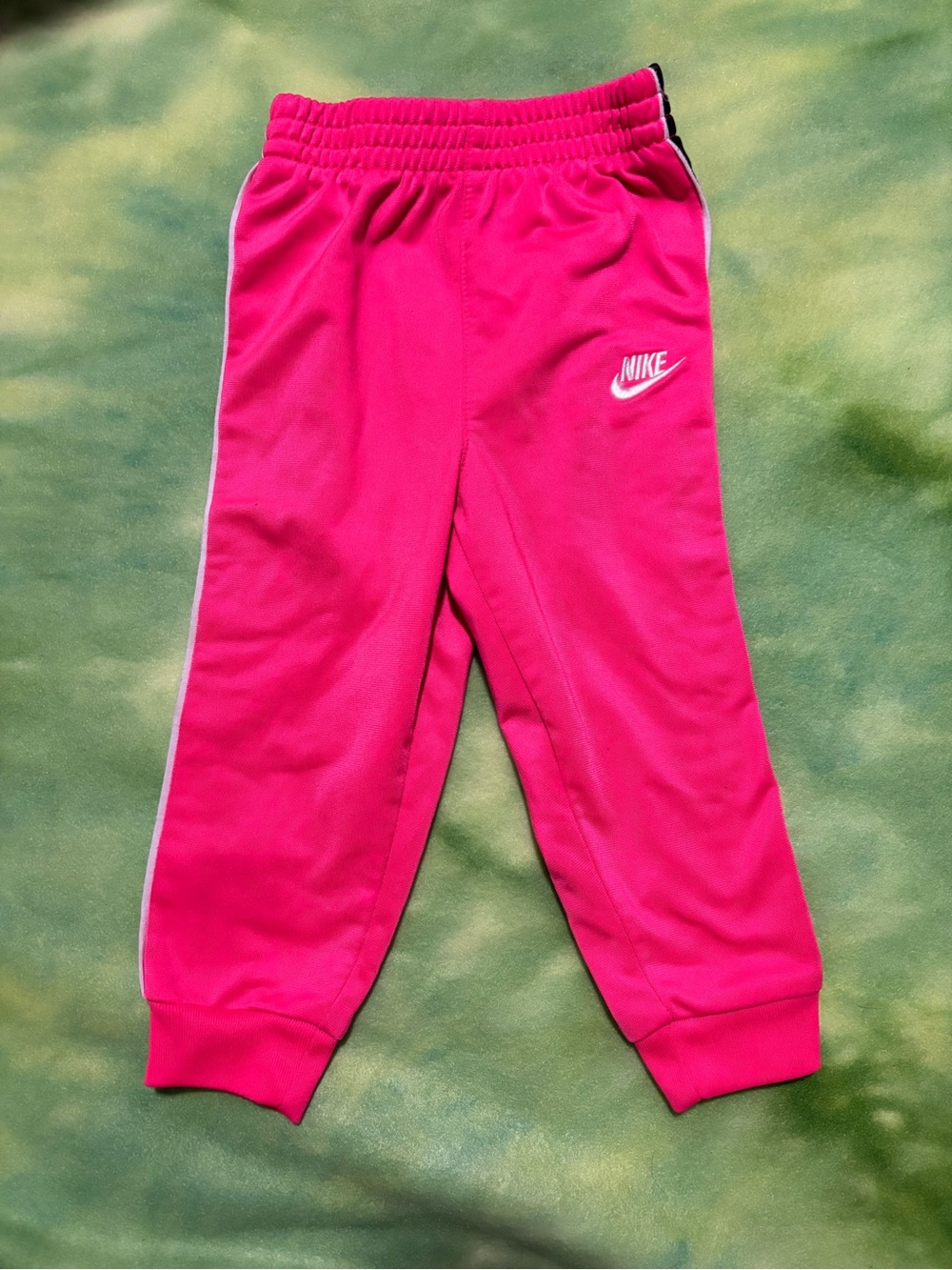 Nike Bright Pink Kids Joggers with White Logo